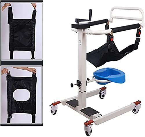 Grúa para silla de ruedas para el hogar, silla de traslado para personas con discapacidad con inodoro y cojín, silla de ducha con inodoro y cabecera para enfermería y transporte de personas mayores