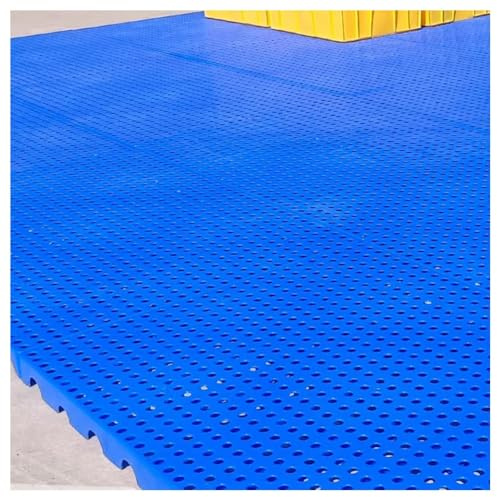 JIANSOZ Plastic Pallets Storage Pallet Plastic Interlocking Drainage Floor Tiles Cargo Storage Matting for Garage Warehouse, 1 Pack (Color : Blue, Size : 40x40x3cm)