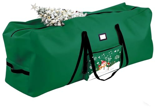 Bolsa Arbol de Navidad, Bolsas para árboles de Navidad Artificiales de hasta 220 cm, tejido Oxford 600D Resistente, Bolsa de Transporte, asas Reforzadas y Cierre de Cremallera, 7.5ft