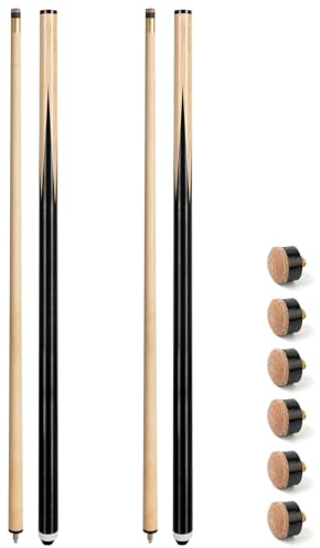 Horse Pool Cue Stick,48 Pool Cue Set of 2 Billiard Cues Sticks for Professional,Pool Sticks for Adults 15 oz House Bar with 13MM Leather Screw On Pool Cue Tips 6 Pieces