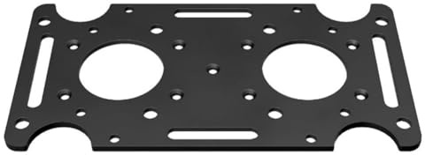 MoSundi Soporte de montaje de buzón para postes de madera o huecos de 4 x 4, placa adaptadora de acero resistente con accesorios, color negro