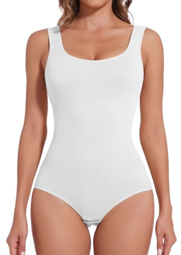 Joyshaper Women's Shaping Bodysuits Shapewear Tummy Control Body Shaper | Round Neck Tank Tops Full Slimming Bodysuit Waist Trainer Vest