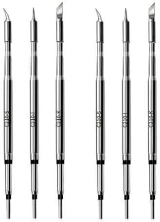 Hipzeepo 6 Punte per Saldatura C210, Punte per Saldatura di Ricambio per T1 Max, C210-K/I/Is, Punte per Saldatura per Saldatore
