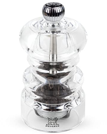 Peugeot - Nancy Manual Pepper Mill - Transparent Adjustable Grinder - Acrylic, Clear, 9cm