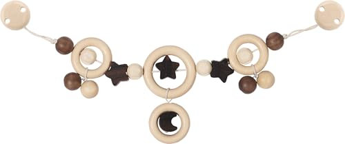 HEIMESS Kinderwagenkette Mond und Sterne mit Clips