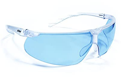 Riley Riletto Ultra Lightweight Safety Glasses Work Protective Eyewear (Clear, Blue)