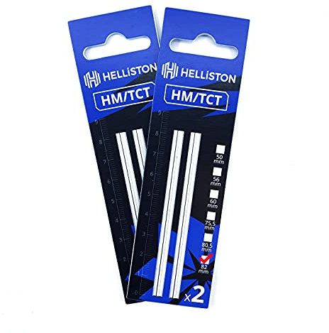 HM/TCT Fers de Rabot pour Bosch PHO 1500, 2000, 2100, 82mm (2 Jeux = 4 Fers Réversibles)