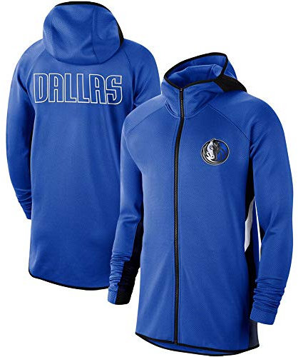 KEPL Pullover Unisex Basketball Kleidung Mavericks Blau Hoodies Männer Sport Langarm Outdoor Casual Zipper Hoodies,L