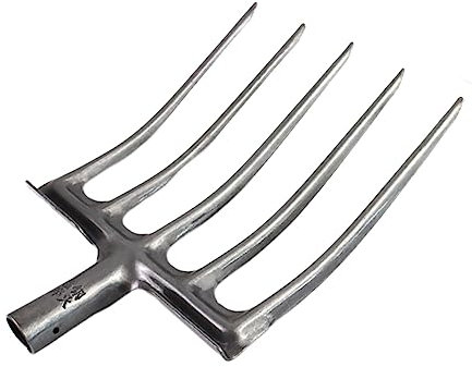 Forcone multifunzionale for scavare il terreno Forcone da giardinaggio in acciaio al manganese for carichi pesanti Forcone da giardinaggio for piallare terreno uguale e allentare solidi, 4 denti/11(Co