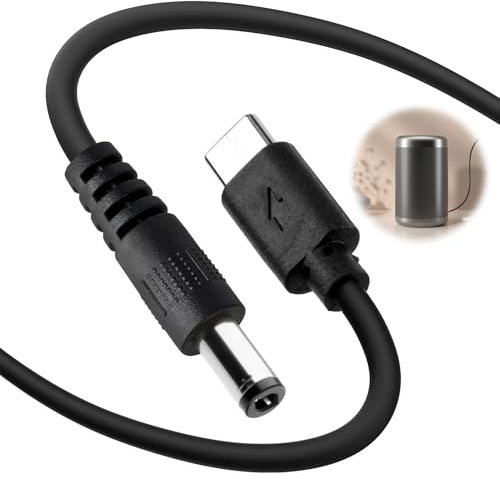 Toaluea Câble USB Type C PD vers DC 5,5 x 2,5 mm, 20V 100W Universel USB-C vers DC Câble d’Alimentation pour Routeur LED Appareils Photo Ventilateurs Disques Durs Externes Mixage Audio