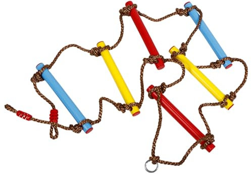 SUPVOX Scala Corda Regolabile per Arrampicata per Esterni e Interni Attività e Sicura Sviluppo Coordinazione e Realizzata Pe Resistente