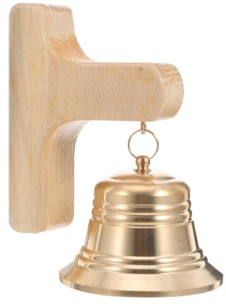 SHINEOFI Magnetische Türglocke aus Buchenholz mit Kupfer Glocke Kreative Ladenglocke für Türöffnung Stilvolle Windspiel Türglocke für Geschäft Büro Restaurant und Hauseingang
