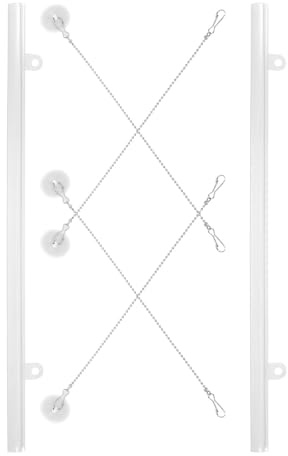 OUNONA Asta per Appendere Poster 40 Cm in Pvc 2 Ganci per Appendiabiti da Parete, Porta Poster Sospeso Versatile per Centri Commerciali, Fiere e Eventi, Strumento Semplice per