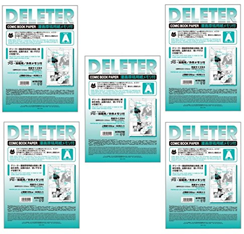Deleter Bande dessinée papier A4 pour B4 Comic 40 feuilles × 5sets (Type-135-b4) (japan import)