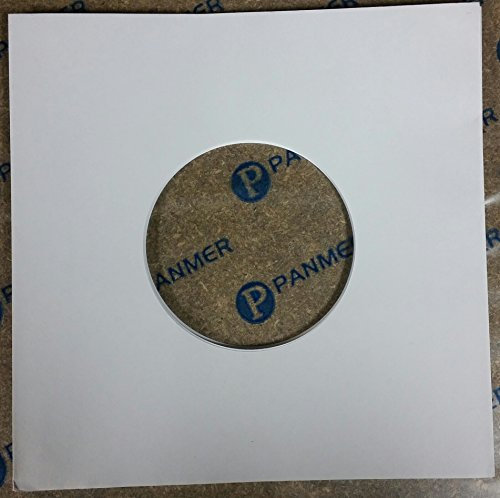 JMC Lot de 50 pochettes de protection en papier pour vinyles Blanc 17,8 cm