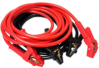 IWH - Cavo di avviamento professionale in rame da 6 m, 50 mm² | Cavo di avviamento professionale per batterie da 12 e 24 Volt | Cavo di avviamento per auto e camion | Contenuto: 1 cavo di avviamento;