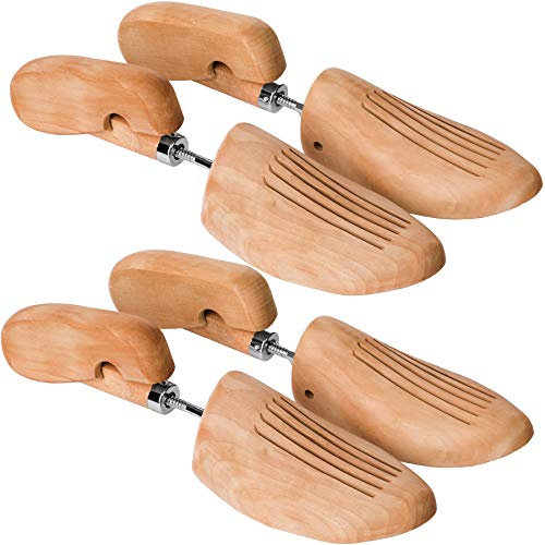 tectake 800592-2 Paar Lotusholz Schuhspanner, Abhilfe bei drückenden Stellen, Universell für Damen- und Herrenschuhe - diverse Größen (44-45 | Nr. 403011)