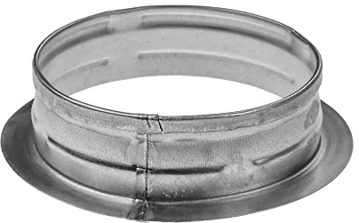 Repa Market Collare per condotto di sfiato in metallo da 125 mm, per collegare tubi di scarico, flessibili di aspirazione e condotti dritti, flangia del connettore del tubo di riscaldamento