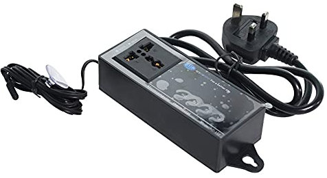 Reptile Pets Thermostat Outlet Terrarium Tank LED Digital Temperature Controller for Heating Mat for Snake Lizard Tortoise Birds Fish, UK Plug