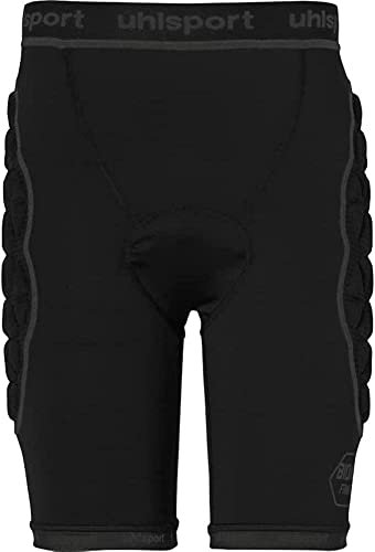 uhlsport Bionikframe Padded Short Black Edition - gepolsterte Unterzieh-Shorts für Erwachsene und Kinder, Protektoren-Hose kurz, Unterzieh-Hose für Fußball-Torwart, Handball, Volleyball & Co.
