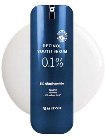 [MIZON] 0.1% RETINOL YOUTH SERUM (28g) Korean Skincare - Advanced Anti-Aging Serum with Retinol 0.1% and Bakuchiol - Brightening, Firming, and Smoothing - Anti-Aging & Anti-Wrinkle