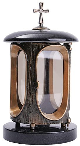 Lampe funéraire suédoise noir funéraire bijoux lumière cimetière luminaire croix noir