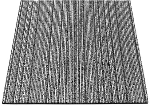 FLODI. Carpet Tiles Venice, 50 x 50 cm (Grey, 24 Tiles, 6 m²) Heavy Duty Carpet Flooring Square Tiles, Loose Lay Bitumen Back Floor Tile for Home Office and Commerical