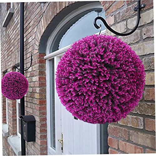 DierCosy Palline di bosso, palline topiaria artificiale da 35 cm, palline di bosso falsa fai -da -te, palla di erba artificiale per decorazioni per il giardino domestico (viola)