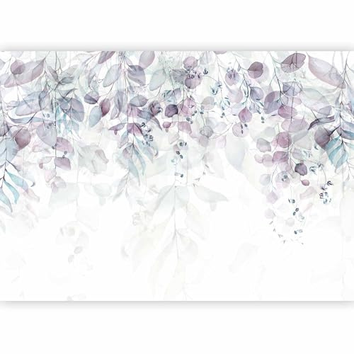 murando - Carta da Parati Adesiva 441x315 cm Fotomurali Adesivi Murali Rivestimento Parete Moderna per Pareti Adesiva Muro Decorativo Fotomurale Soggiorno Foglie Fiori Botanico Natura Elegante