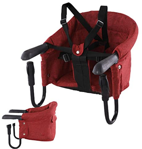 Trona portátil para bebés - Trona portátil para viajes, bebé | Fijación plegable a la silla mesa rápida, silla bebé portátil con gancho para restaurante viaje para bebés