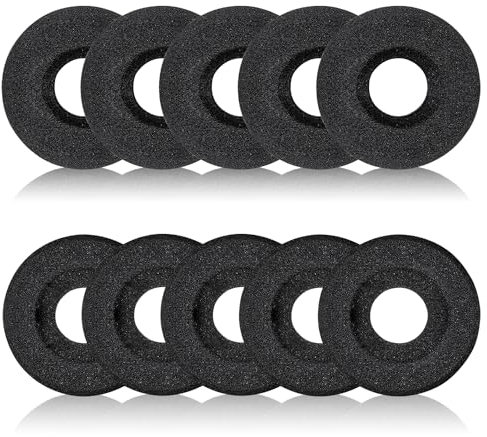 Almohadillas para Auriculares Plantronics, Almohadillas de Espuma Tipo Donut para Plantronics HW261N HW251N HW520 Blackwire 3210 3220 3310 3320 C3225 Jabra Pro 920 930 9450 Biz 1500 2400 (10 Piezas)