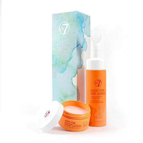 W7 Peachy Clean Balsamo Detergente & Schiuma Detergente Idratante – Rimuove Delicatamente Trucco, Sporco & Impurità