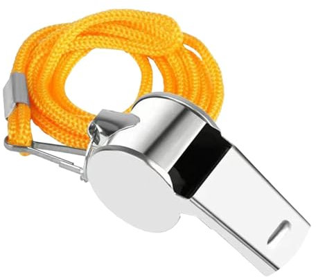 Sportpfeife - Fußballpfeife | Schiedsrichterpfeife | Sportpfeife mit Lanyard | Pfeifen für Lehrer | Lautes Pfeifen | Metallpfeife | Schiedsrichterpfeife | Tonpfeife für Trainer, Schiedsrichter, Lehrer