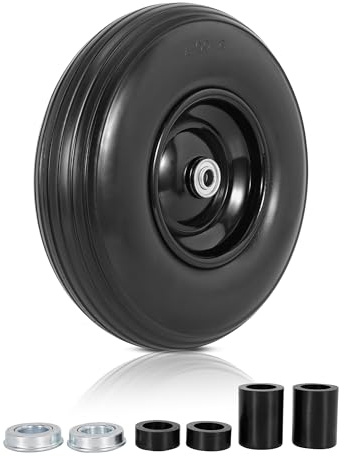 13 Zoll-Schubkarrenreifen, pannensicherer 4.00-6-Schubkarrenreifen-Ersatz, 5/8-Zoll-Lager für Schubkarren, Gartenkarren, Sackkarren, Trolleys, Gorilla Cart