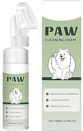 YNPQTDS Nettoyeur de pattes de chien - Accessoire de nettoyage avec brosse en silicone - 100 ml - Nettoyage en profondeur - Pour chiens boueux, chats, petites et moyennes races - Pour la maison, les