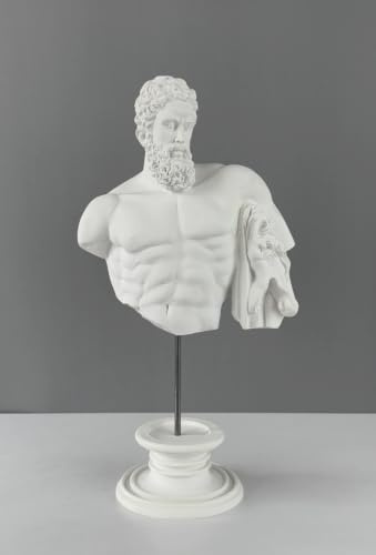 HISTONICA Herkules byststaty, 30 cm/11,8 tum, grekisk mytologi, staty dekor