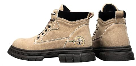 Generisch Botines tradicionales para hombre, clásicos, medianos altos, para uso diario, vacaciones, campus, actividades al aire libre, con cordones, suela resistente