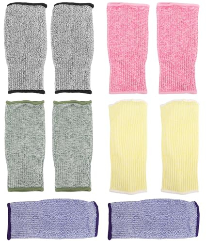 GATHINESS 5 Paires Manchons de Bras Anti-coupure, Manchons de Protection pour Avant-bras Hppe, Respirants et Élastiques, Design Ergonomique, pour Jardinage et Travaux de Plusieurs styles