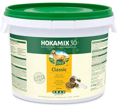 GRAU - das Original - HOKAMIX30 Classic Pulver, Alleskönner-Kräutermischung für Hunde, 30 wichtige Kräuter zur Vorsorge, 1er Pack (1 x 2,5 kg), Ergänzungsfuttermittel für Hunde