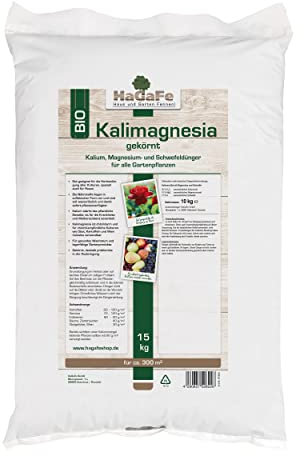 HaGaFe Bio Patentkali Kalimagnesia Herbstrasendünger Kali Dünger Kaliumdünger Obstdünger Gemüsedünger Weindünger (15 kg (1 x 15 kg) für 300 m²)