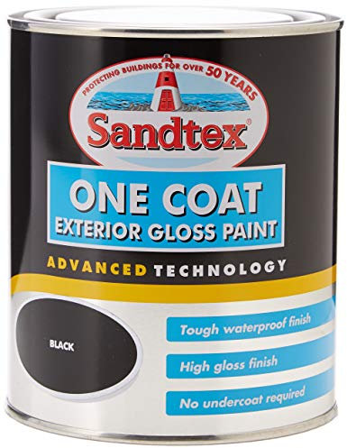 Sandtex One Coat Exterior Gloss Paint 750ml Black