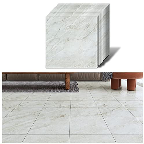 VEELIKE Suelo Vinilo Autoadhesivo Efecto Marmol Gris Papel Adhesivo para Suelo Cocina Adhesivos Pegatinas de Baldosas Papel Pintado Suelo Papel Tapiz Suelo Baño Habitación Salon 30cm x 30cm 12 Piezas