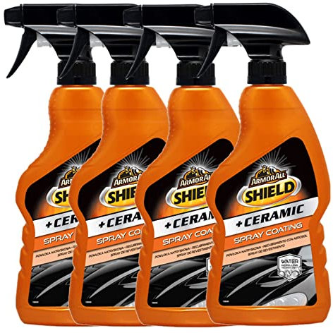Armor All Ultra Shield + Ceramic Spray Coating Spray 500ml, Triple Action Ceramic Coating Formula for a Clean and Shiny Car, Water Beading and Dirt Repelling Technology to Prevent Stains