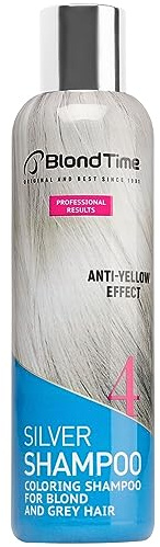 Champú Antiamarillo Blond Time para Cabellos Grises, Blancos o Rubios Claros | Efecto Plata | Azul | 200ML