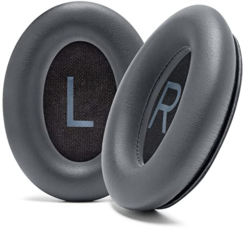 WC Wicked Cushions Extra dicke Ersatzohrpolster für Bose QC45 (QuietComfort 45) Kopfhörer | Eclipse Grey