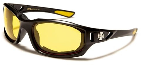 Gafas moto motociclista de sol motociclista cruz conducción noche Malta hombre mujer gafas amarillo ref:8CP935ND, amarillo