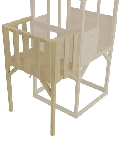 TP Toys Treehouse Wooden Play Tower Wooden Balcony - Made From FSC Certified Wood, Fun Sturdy Outdoors Garden Wendy House, Wooden Playhouse Accessories, Garden Play House For Kids - 3 Years+