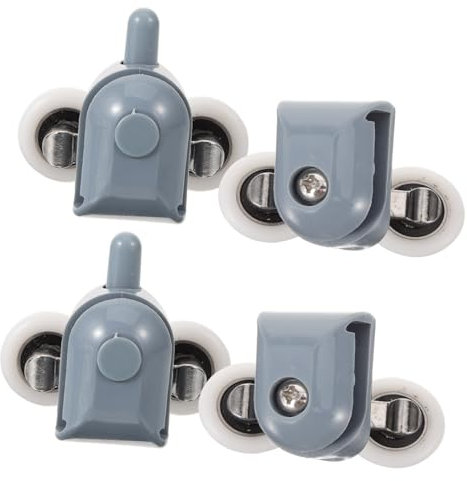 Veemoon 4stücke Teiliges Duschrollen Für -schiebetüren Leichtgängige Laufrollen Obere Untere Für Badezimmer-duschkabinen Doppelrollen Ersatzteile