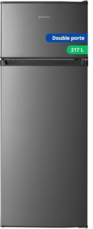 GEDTECH Refrigerateur congelateur haut - GE217DPSL Silver - capacité 217L - Classe E