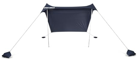 Sport-Brella Sol-Breeze Portable Sun Umbrella, 213 cm Shade Canopy for Breezy Conditions, Quick Setup/Collapse, Customizable Angle and Coverage, Ideal for Outdoor Activities, Midnight Blue